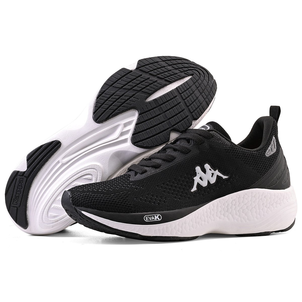 Tenis Kappa Pulse Unissex Preto/Branco 2