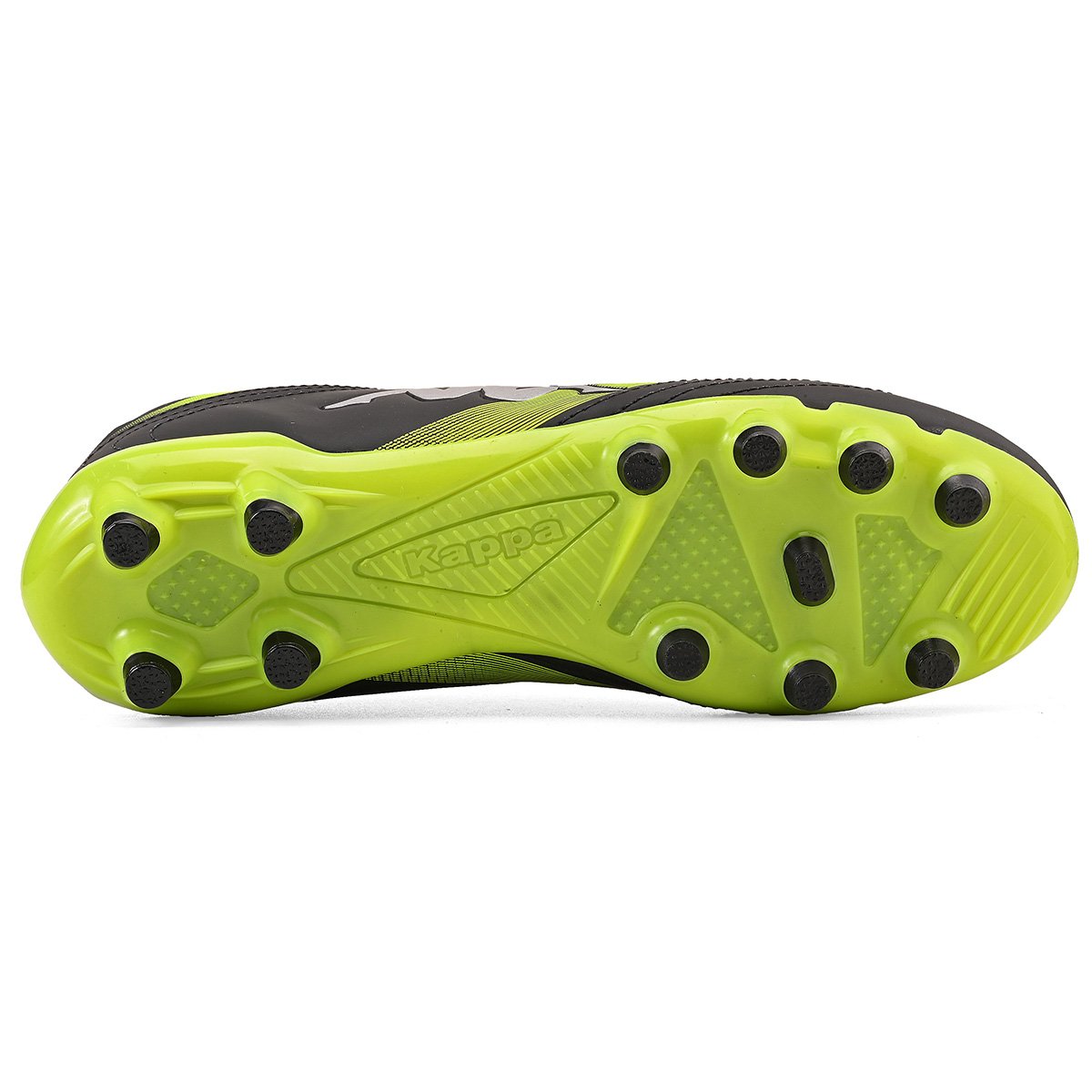 Chuteira Kappa Napoli Campo Masculino Preto/Amarelo Limão 6