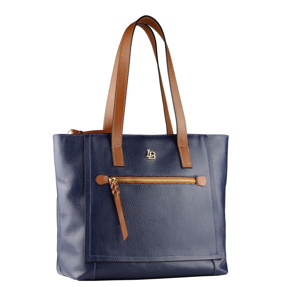 Bolsa Grande Nize Linea Bella 5548 Azul Escuro 1