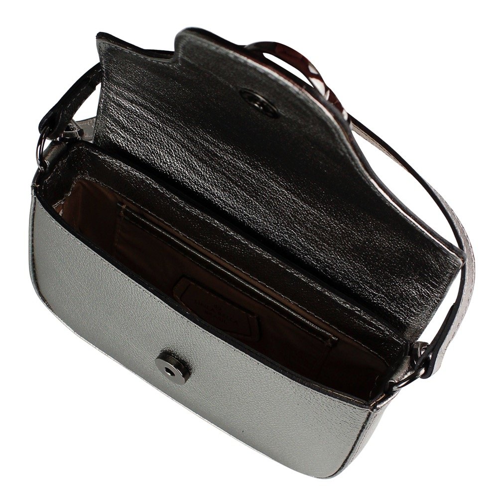 Bolsa Pequena Malu Linea Bella Aura 5579 Prata/Cinza 2