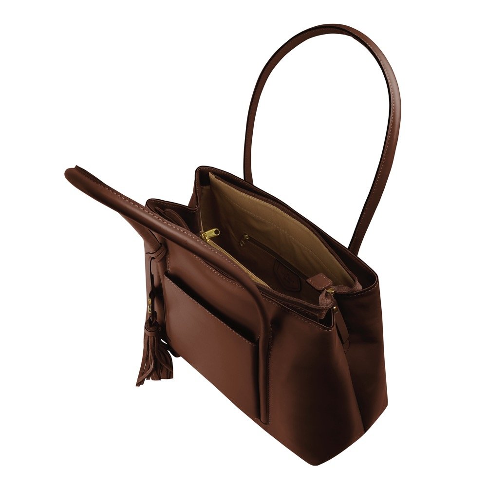 Bolsa Grande Linea Bella 6030 Marrom Escuro 2