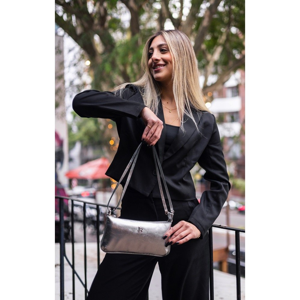 Bolsa Pequena Linea Bella 6009 Prata/Cinza 5