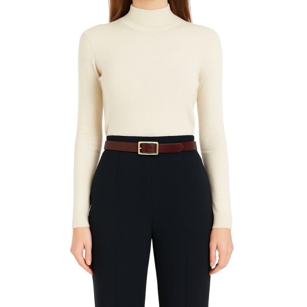 Cinto Feminino Couro Legitimo Pink 2cm de Largura Fivela Retangular Dourada Marrom 3