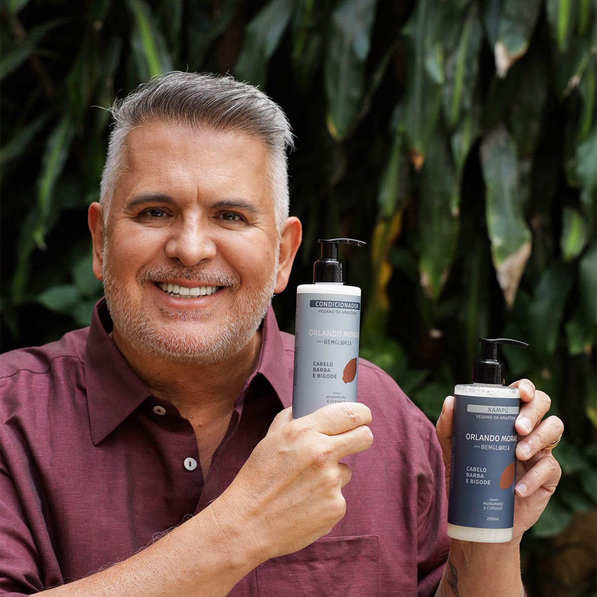 Kit Shampoo e Condicionador HOMEM para cabelo, barba e bigode - Bemgloria 250ml ÚNICO 3