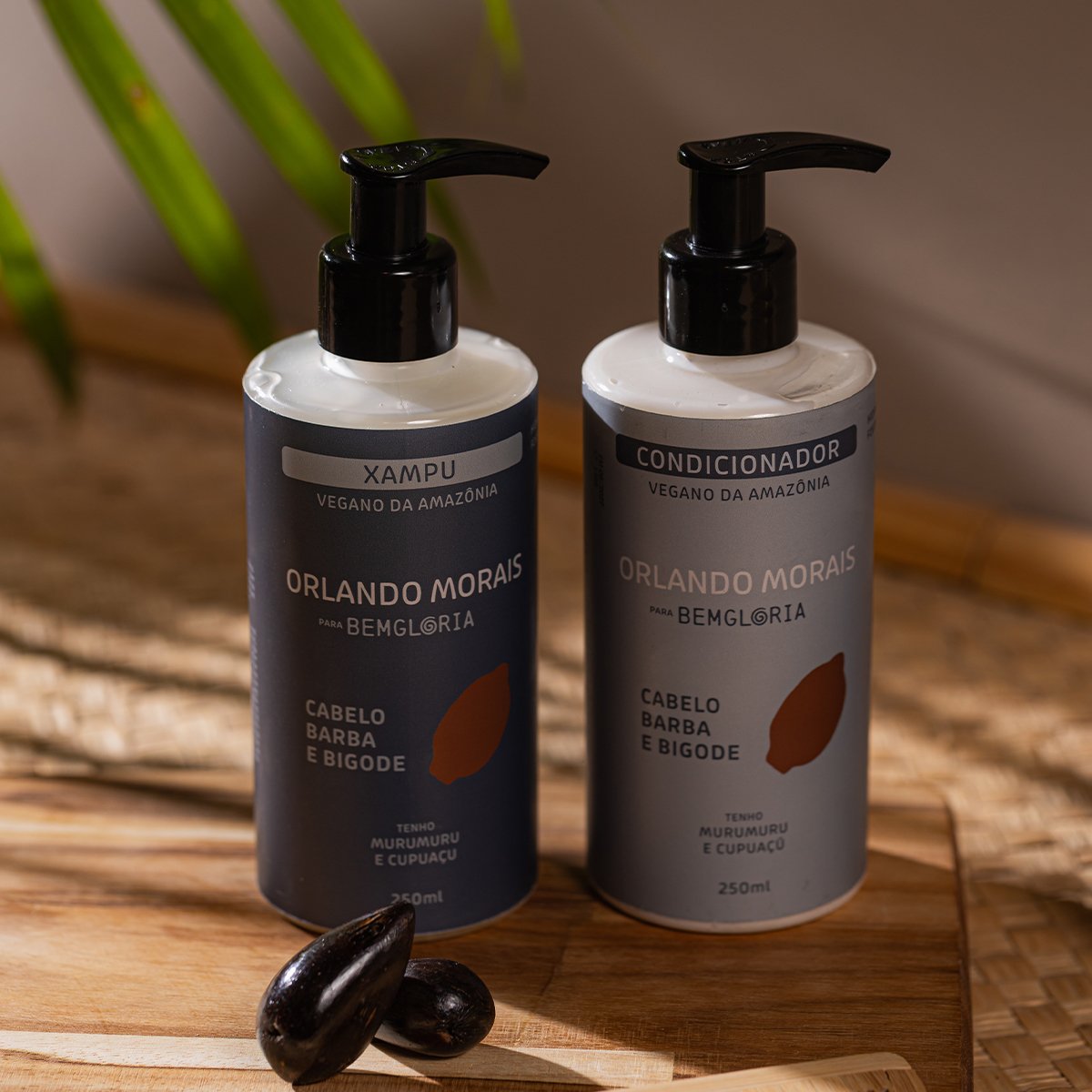Kit Shampoo e Condicionador HOMEM para cabelo, barba e bigode - Bemgloria 250ml ÚNICO 4