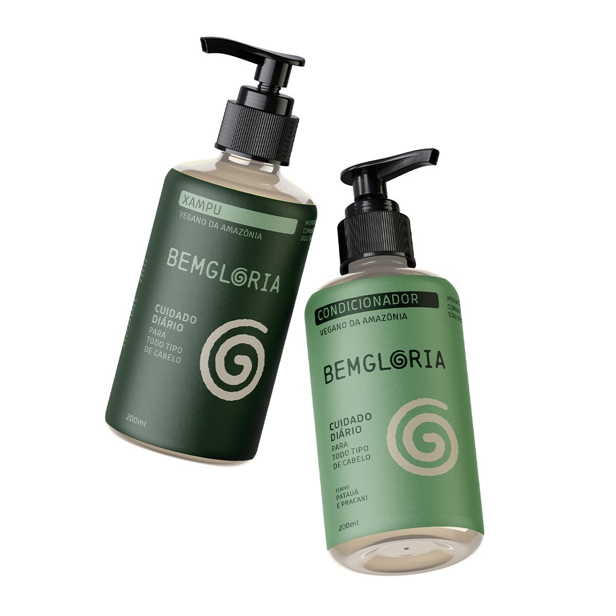 Kit Shampoo e Condicionador para todos os tipos de cabelo - Bemgloria 250ml
