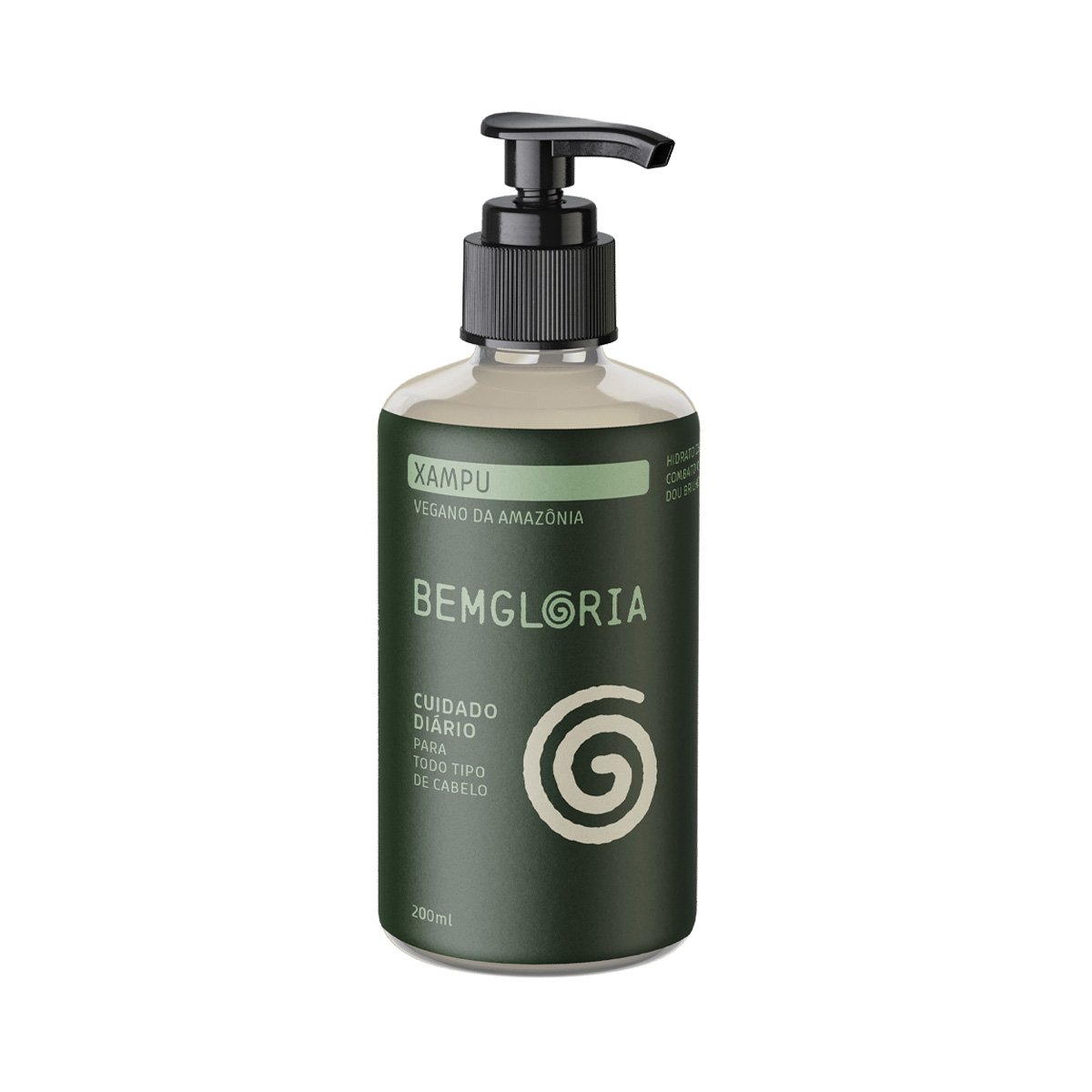 Shampoo para todos os tipos de cabelo. Vegano da Amazônia - Bemgloria 250ml