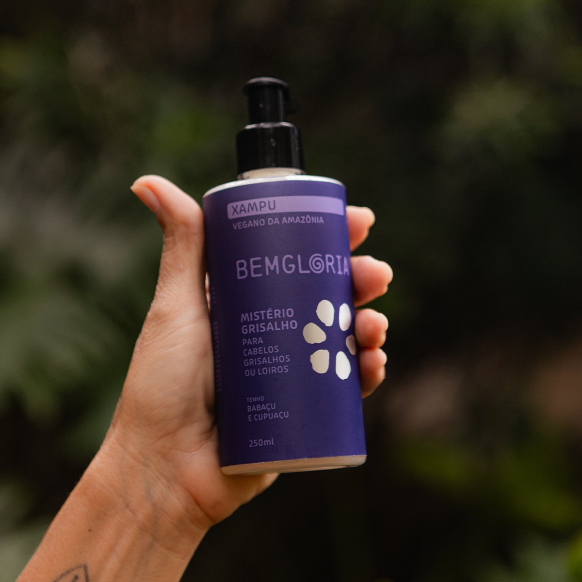 Shampoo para cabelos Grisalhos, Loiros ou Brancos. Vegano da Amazônia - Bemgloria 250ml 250ml 5