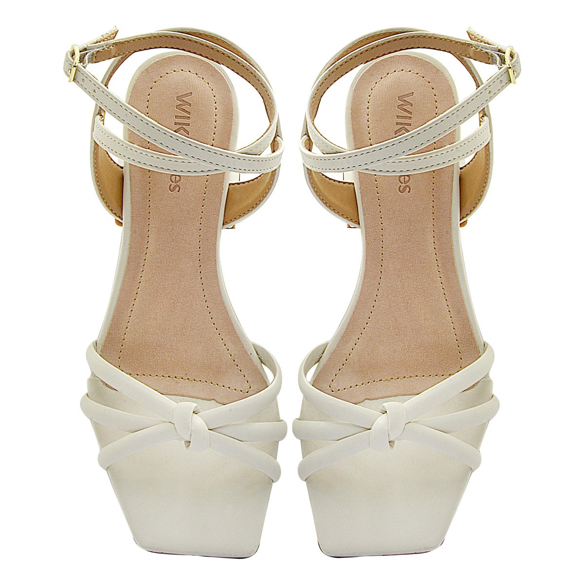 Sandalia Feminina Salto Medio Grosso Classica Festa Social Moda