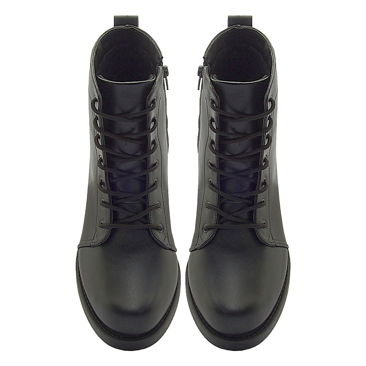 Bota Feminina Coturno Salto Medio Casual Moderna WIKI shoes Preto 2