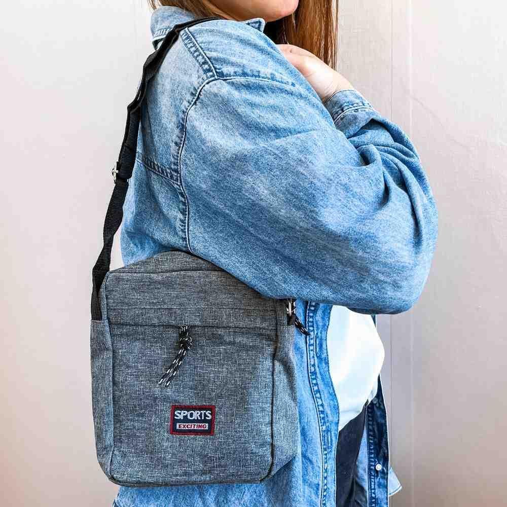 Bolsa Cinza Transversal Sport Exciting 0000000000232 Cinza 4