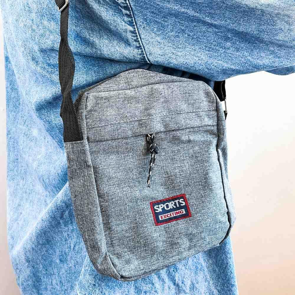 Bolsa Cinza Transversal Sport Exciting 0000000000232 Cinza 5