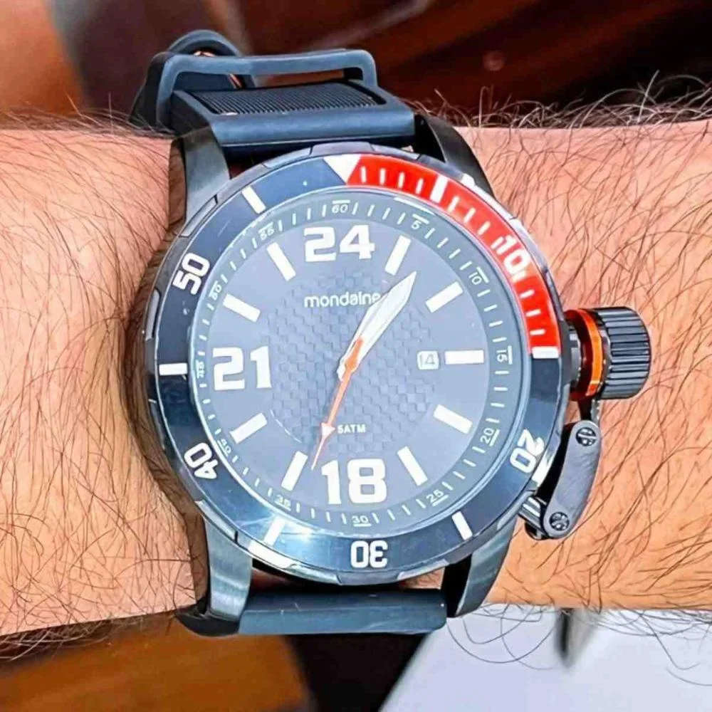 Relógio Mondaine Preto Masculino  99514GPMVPI3 Preto 2