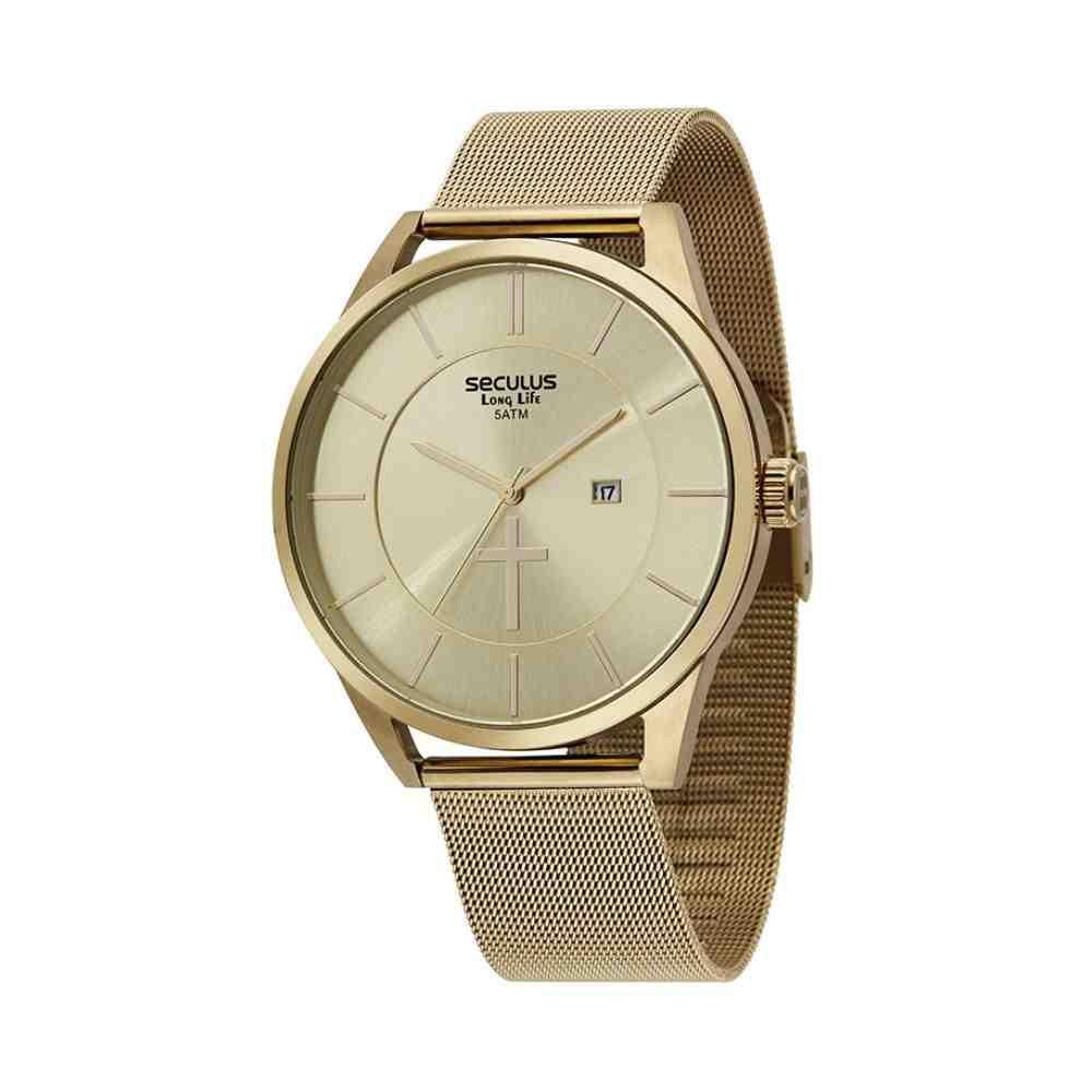 Kit Relógio Seculus Dourado Feminino 44041GPSKDA1K1 Dourado 4