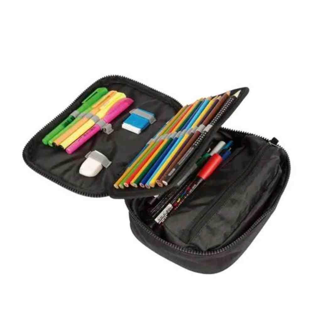 Estojo Escolar Sestini Crinkle Especial Preto 075504-01 Preto 2