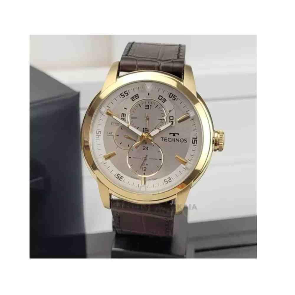 Relógio Dourado Technos Masculino 6P57AC/2C Dourado 2