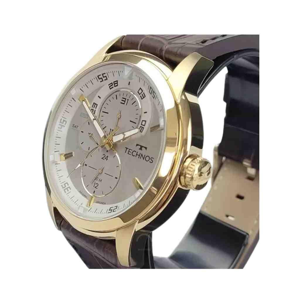 Relógio Dourado Technos Masculino 6P57AC/2C Dourado 3