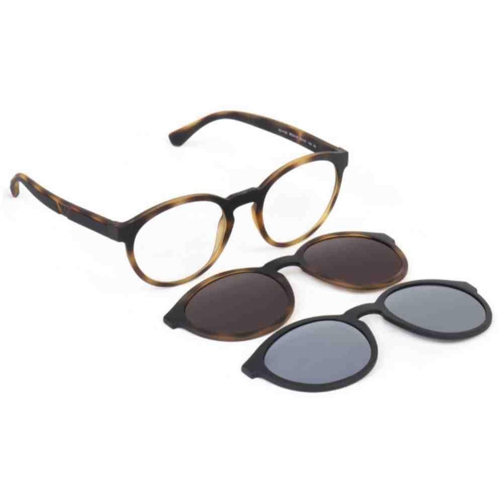Óculos Clip-On 2 em 1 Emporio Armani Havana 0EA4152 58021W52