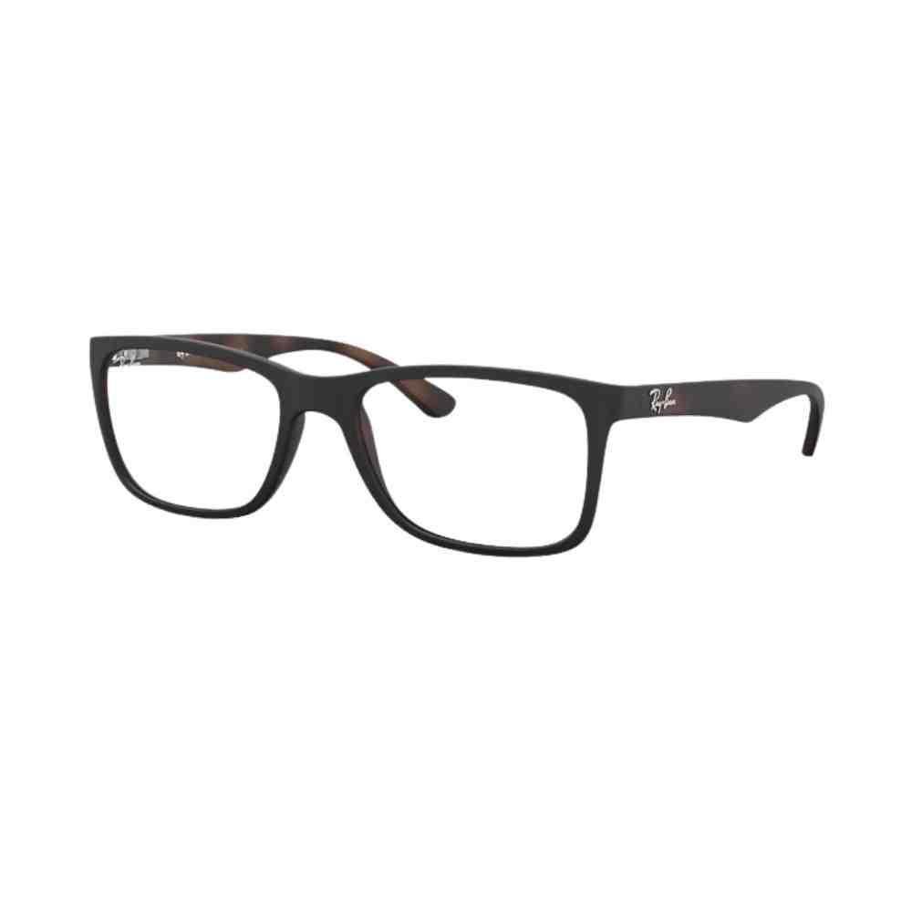 Óculos de Grau Ray-Ban Retangular Preto 0RX7027L 5924 56 Preto 4