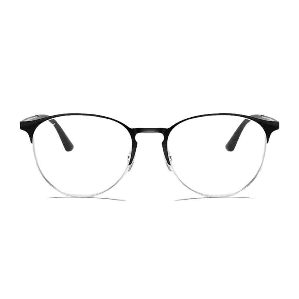 Armação de Grau Ray-Ban Phantos Preto sobre Prata 0RX6375 2861 53