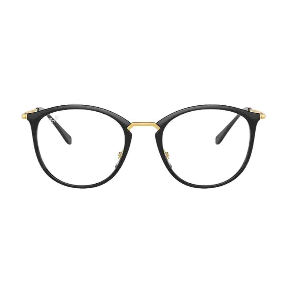 Armação de Grau Ray-Ban Optics Preto Dourado 0RX7140 2000 51