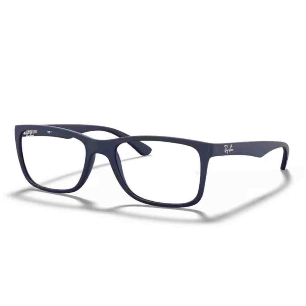 Armação de Grau Ray-Ban Retangular Azul 0RX7027L 5412 56 Azul Marinho 2