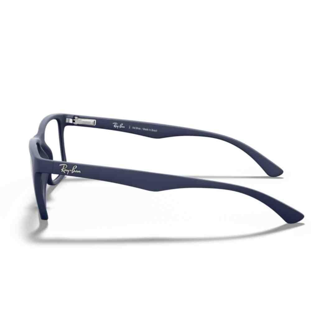 Armação de Grau Ray-Ban Retangular Azul 0RX7027L 5412 56 Azul Marinho 3