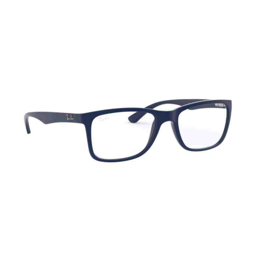 Armação de Grau Ray-Ban Retangular Azul 0RX7027L 5412 56 Azul Marinho 6
