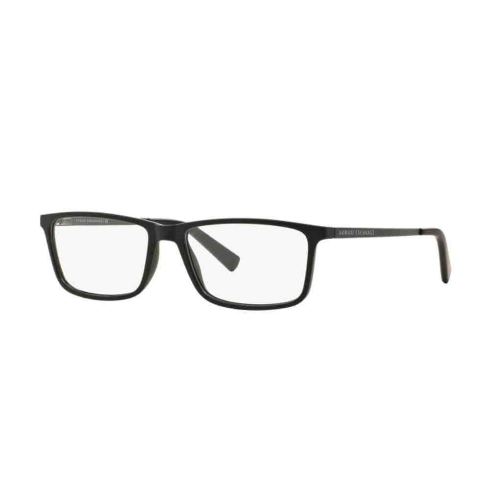 Armação de Grau Armani Exchange Retangular Preto 0AX3027L 8078 55 Preto 2