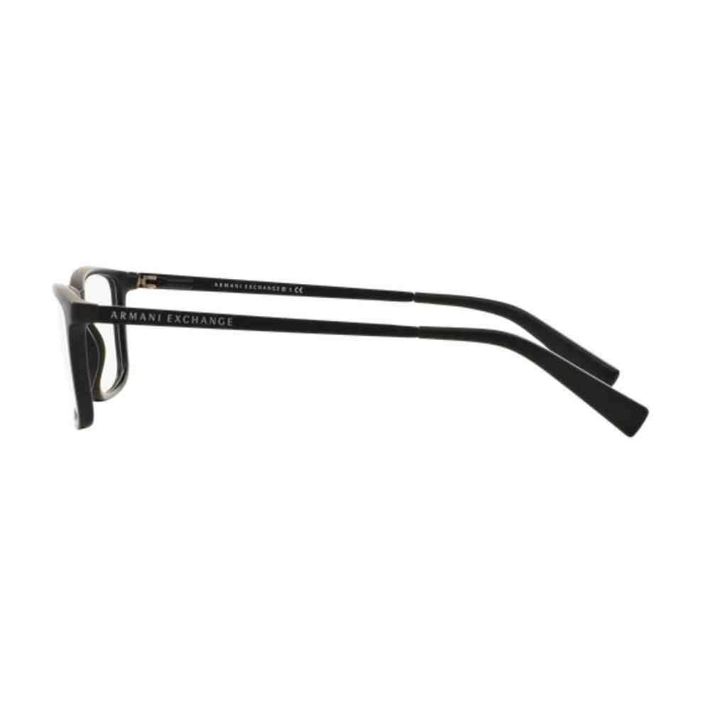 Armação de Grau Armani Exchange Retangular Preto 0AX3027L 8078 55 Preto 3