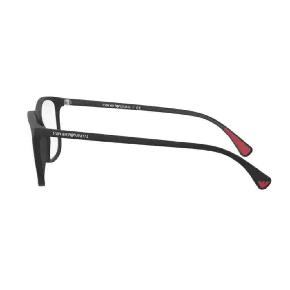 Armação de Grau Emporio Armani Retangular Preto 0EA3177 5042 Preto 3