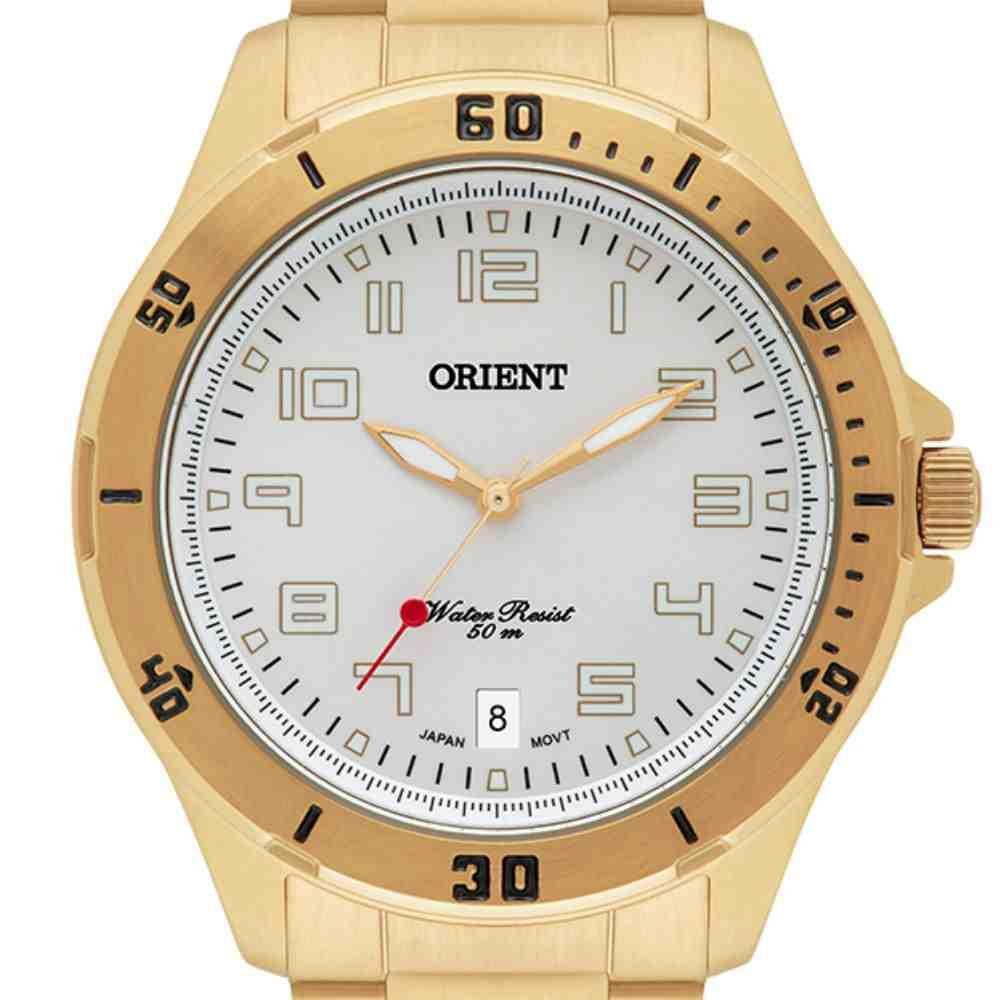 Relógio Dourado Masculino Orient Clássico MGSS1105A Dourado 2
