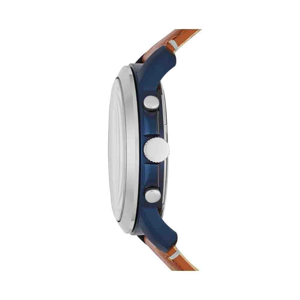 Relógio Fossil Grant Azul/Marrom Masculino FS5151/0AN Prata 4