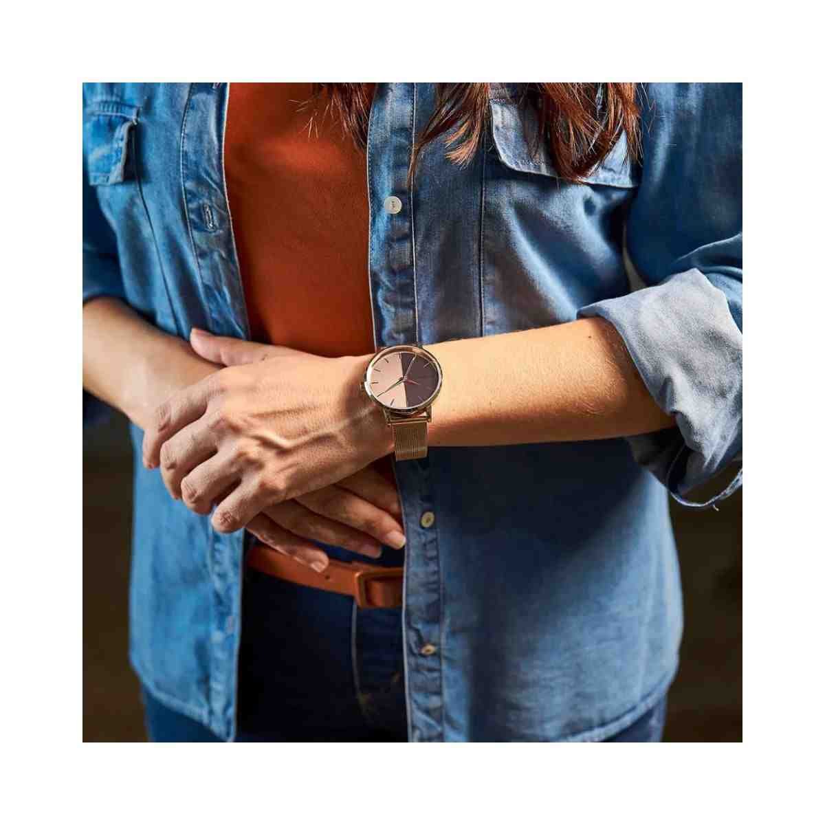 Relógio Mondaine Rose Feminino 32117LPMVRE3 Dourado 5