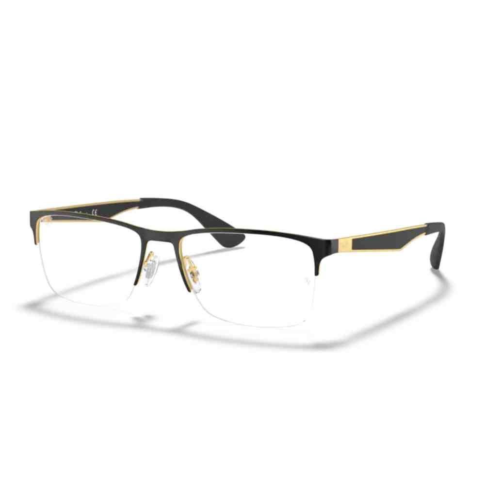 Armação de Grau Ray-Ban Preto 0RX6335 2890 56 Preto 2
