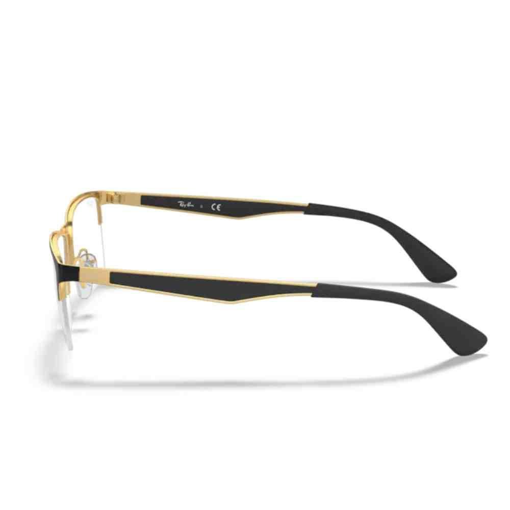 Armação de Grau Ray-Ban Preto 0RX6335 2890 56 Preto 3