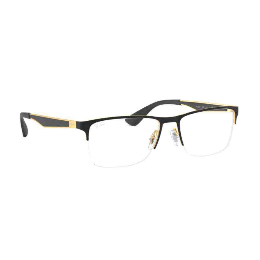 Armação de Grau Ray-Ban Preto 0RX6335 2890 56 Preto 5