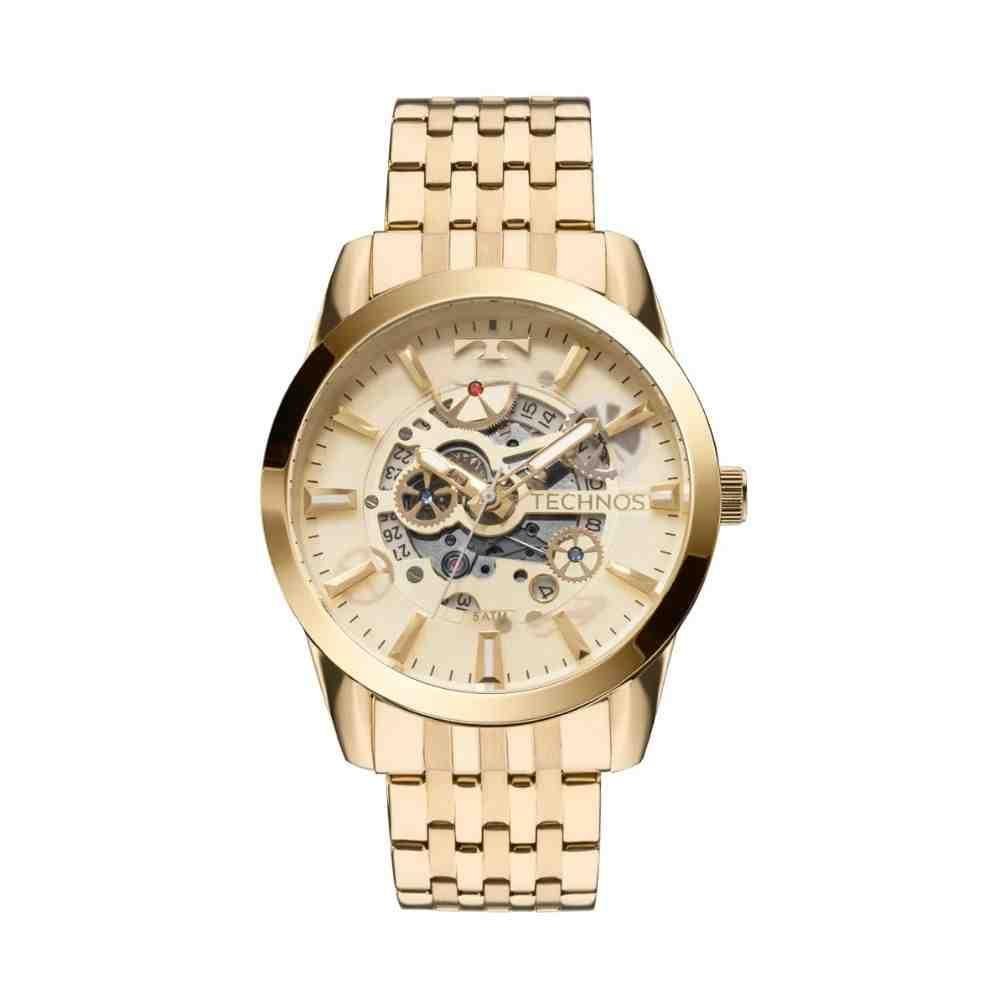 Relógio Technos Automático Dourado Masculino  8205NQ/4X