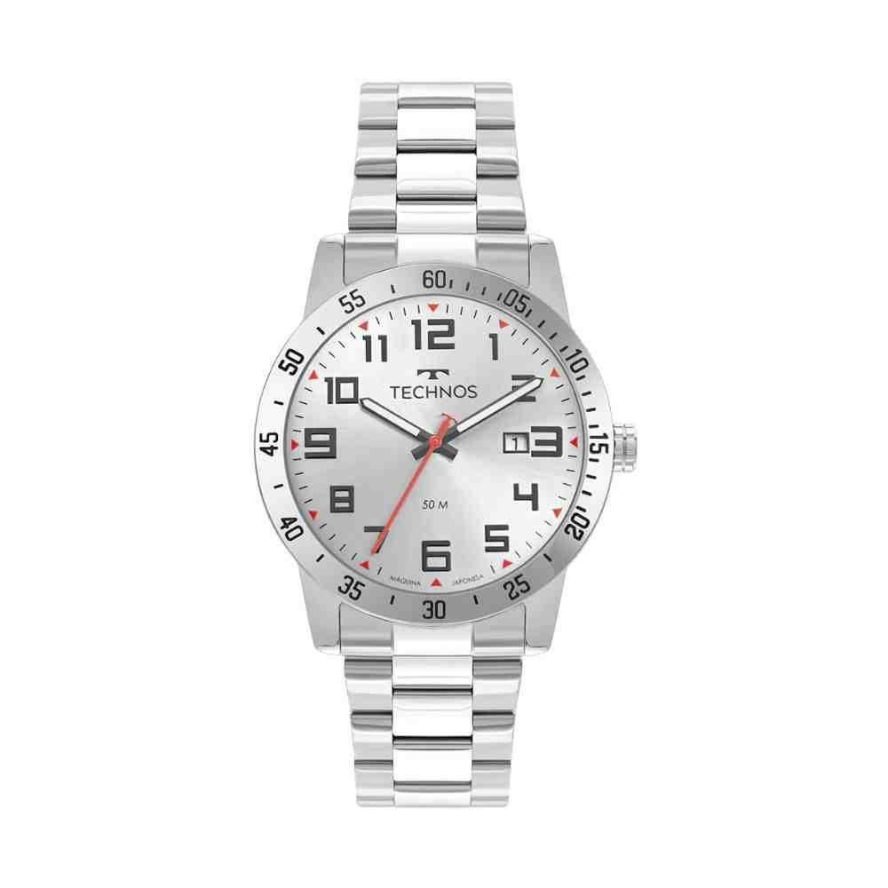 Relógio Technos Militar Prata Masculino 2115MYI/K1K Prata 1