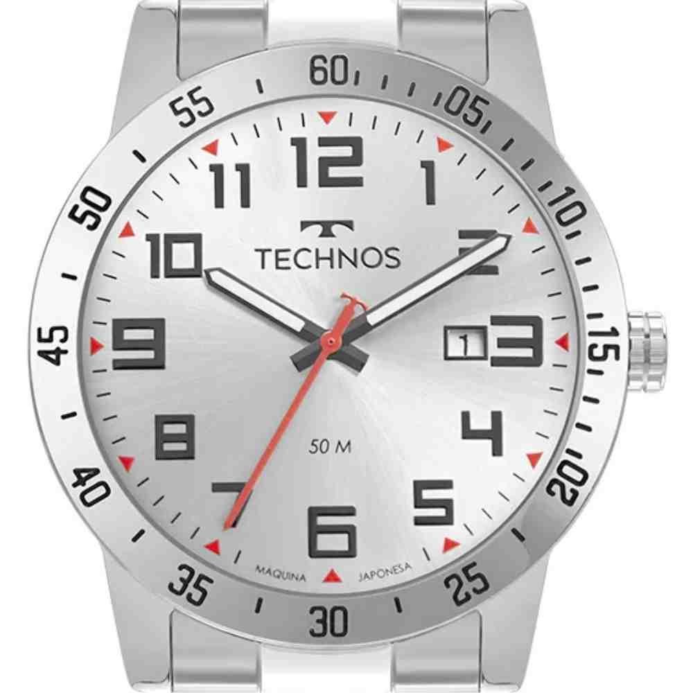 Relógio Technos Militar Prata Masculino 2115MYI/K1K Prata 5