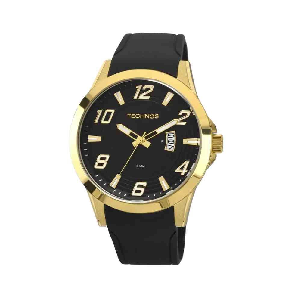 Relógio Technos Racer Dourado Preto Masculino 2115KQA/8P