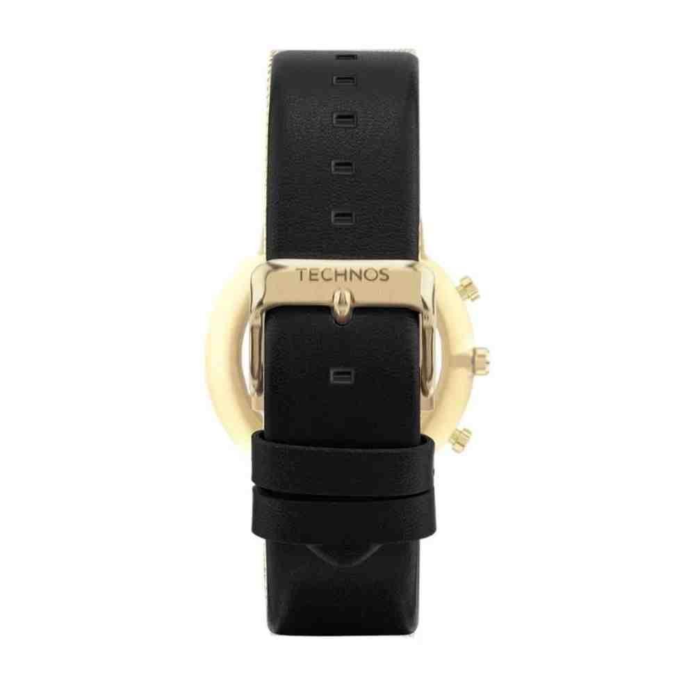 Relógio Technos Slim Preto/Dourado Masculino VD36AD/0F Preto 3