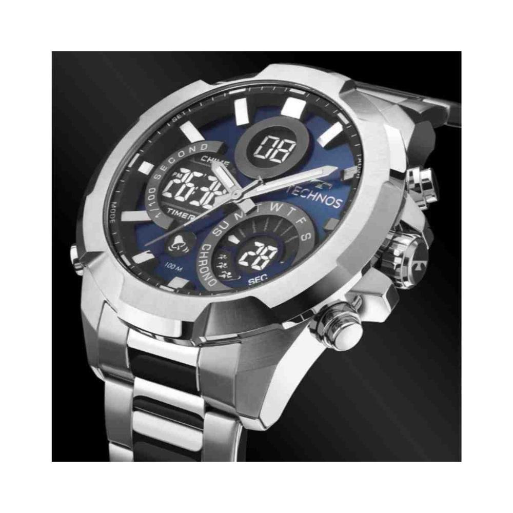 Relógio Technos Digitech Prata Masculino W23721AAC/1A Prata 5