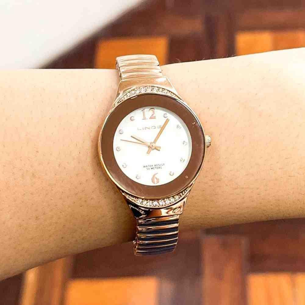 Relógio Rose Feminino Lince Strass LRR4720L Dourado 2