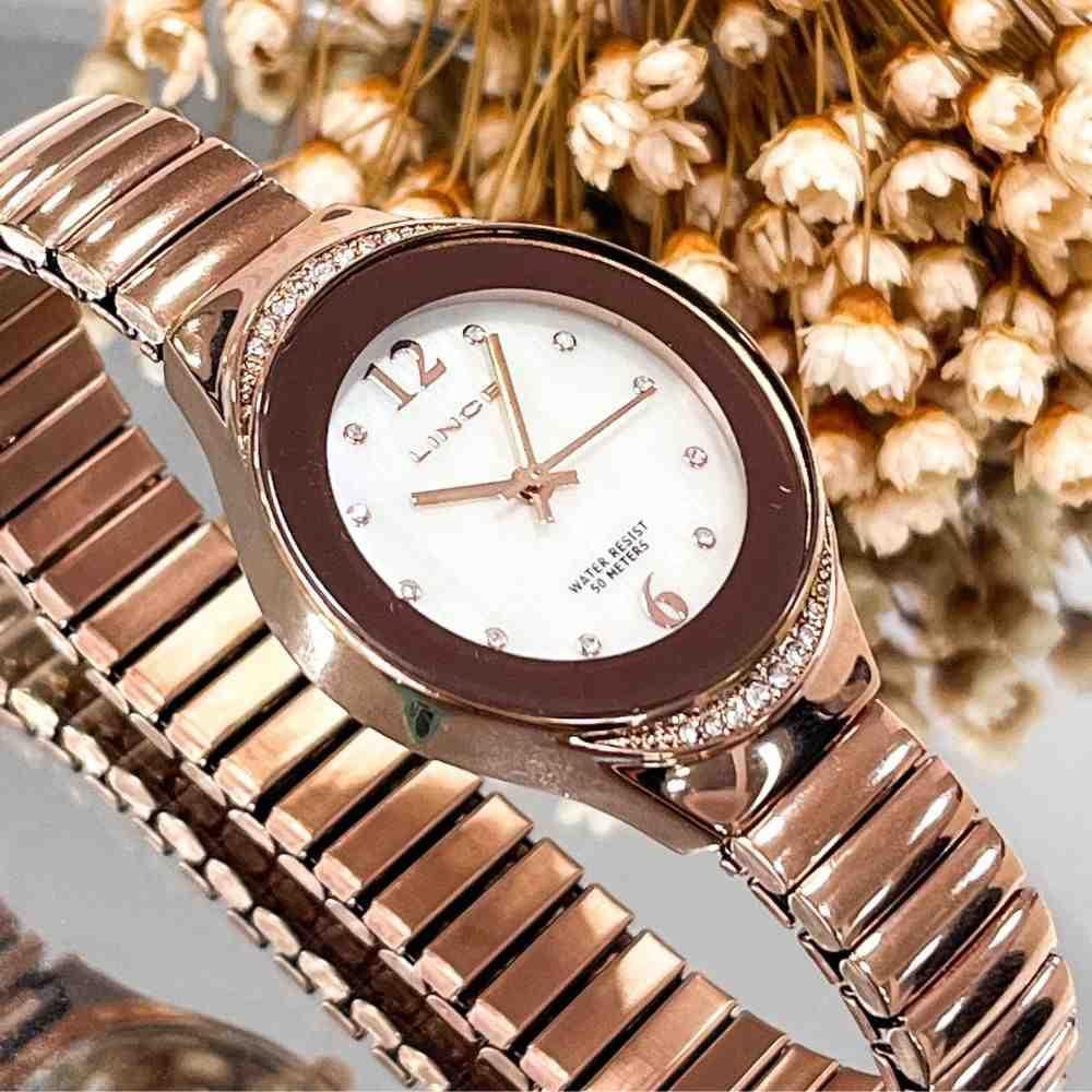 Relógio Rose Feminino Lince Strass LRR4720L Dourado 4