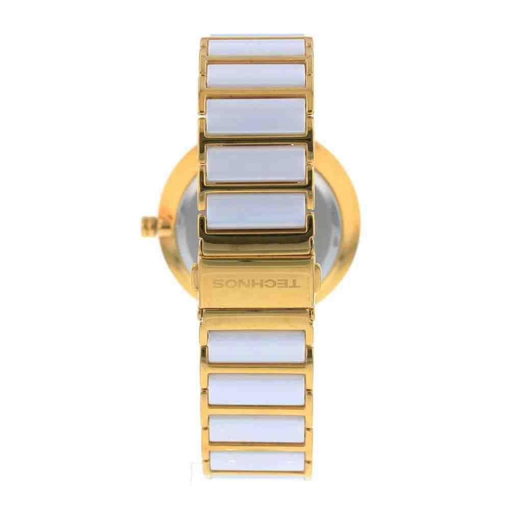 Relógio Technos Saphire Branco/Dourado Feminino 2035LMM/4B Dourado 2