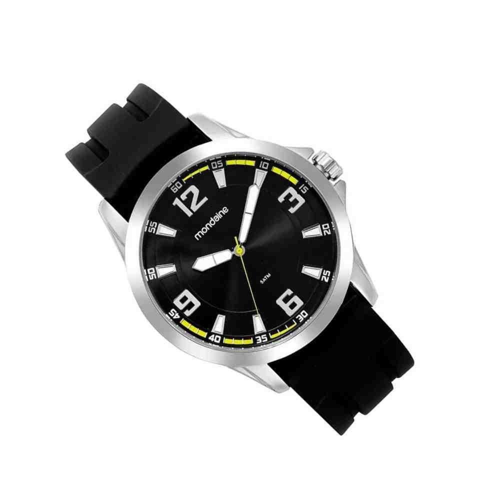 Relógio Mondaine Preto Masculino 99661G0MVNI1 Prata/Preto 2