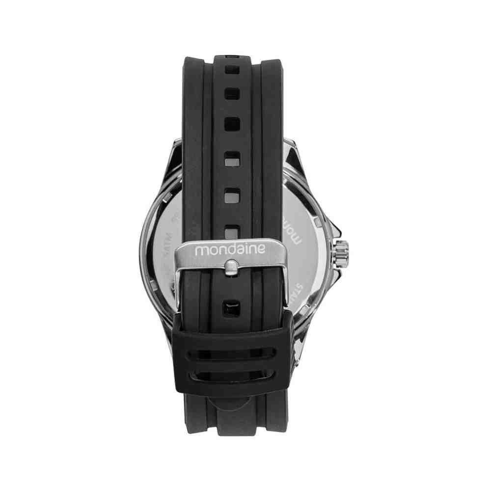 Relógio Mondaine Preto Masculino 99661G0MVNI1 Prata/Preto 4
