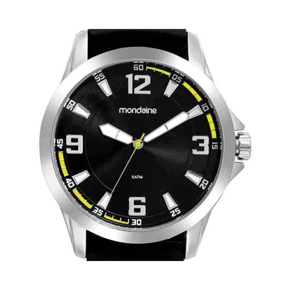 Relógio Mondaine Preto Masculino 99661G0MVNI1 Prata/Preto 5