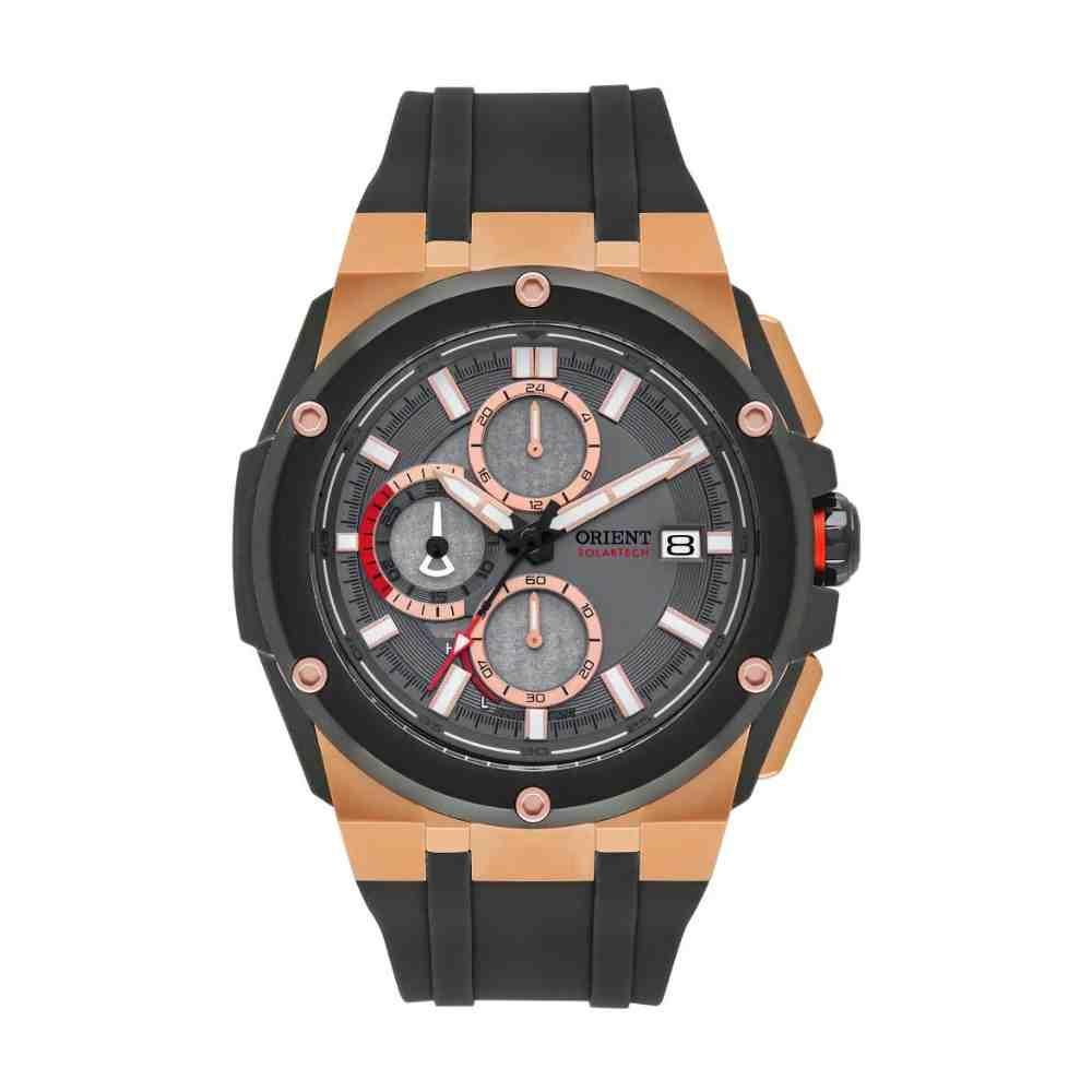 Relógio Orient Preto Solar Tech Cronógrafo Masculino MTSPC01